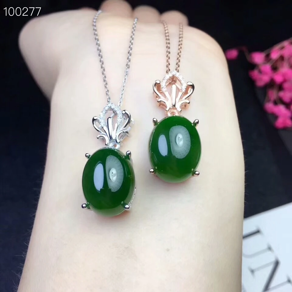 KJJEAXCMY boutique jewels 925 Чистое серебро инкрустированный натуральный нефрит женский