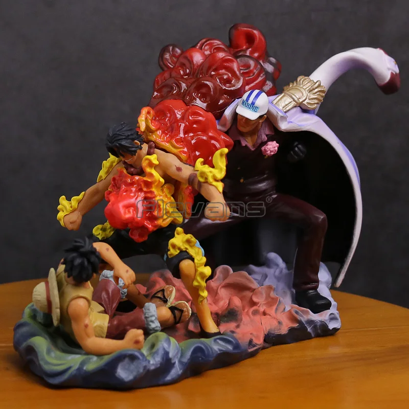 Аниме one piece The Death Of Ace Luffy& Ace VS Sakazuki ПВХ фигурка Коллекционная модель игрушки