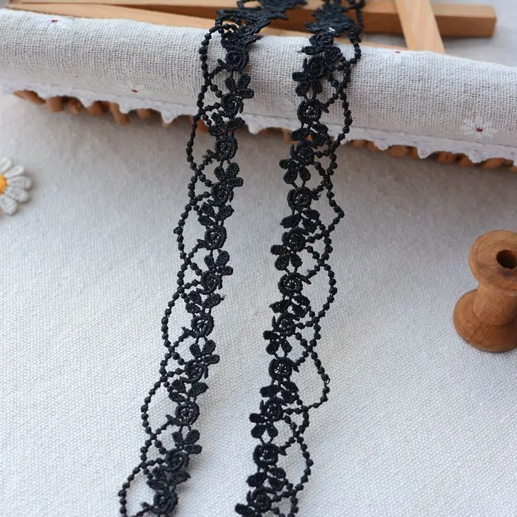 1 ярд лидер продаж кружевная лента с вышивкой ткань отделка для шитья одежды