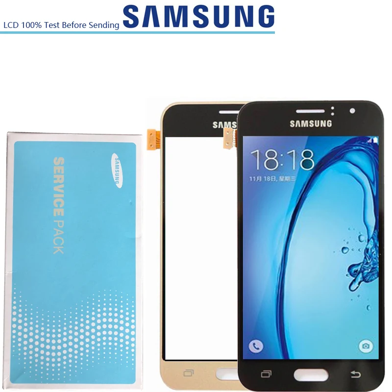 Оригинальный ЖК дисплей 4 5 ''с регулируемой яркостью Super AMOLED для Samsung Galaxy J120 2016