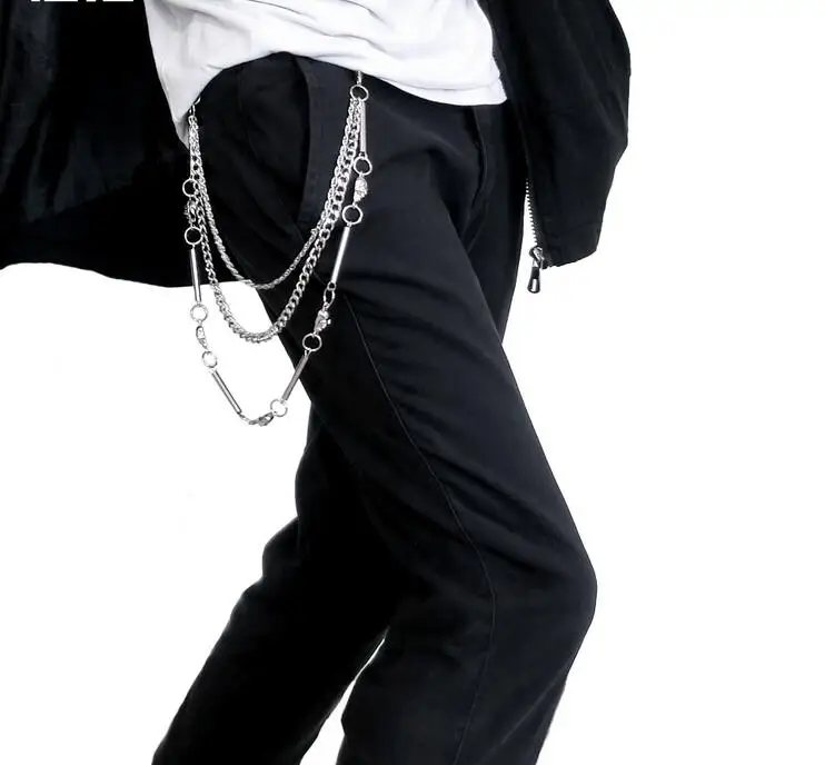 Новинка длинный металлический кошелек ремень цепь рок панк брюки трендовые