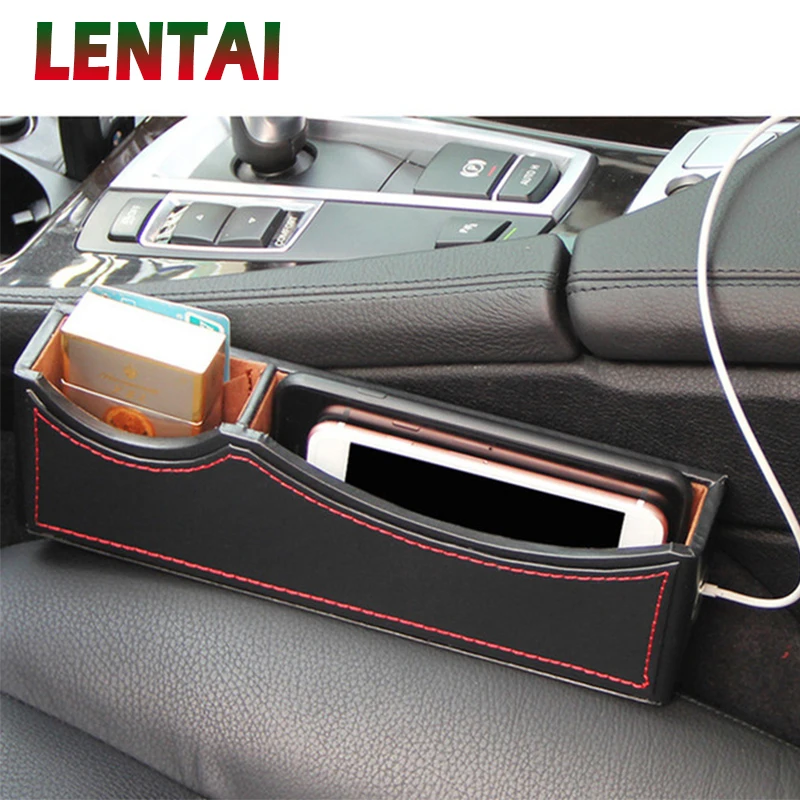 LENTAI 1 шт. Авто сиденья Gap подлокотник органайзер для Audi A4 B6 B8 VW Passat B5 B7 Skoda Octavia A7 A5