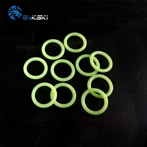 Bykski G14 ''Универсальный охлаждающий воду люминесцентный Синий Зеленый силиконовый уплотнительное кольцо 10 шт.компл. жидкостный охладитель ПК Аксессуары фитинг