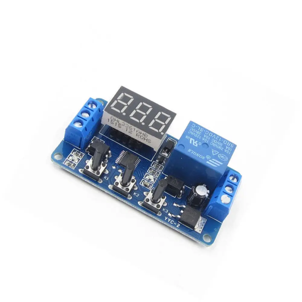 Digital LED Display Time Delay Relay Module Board DC 12V/24V Control Programmable Timer Switch Trigger Cycle With Case | Обустройство
