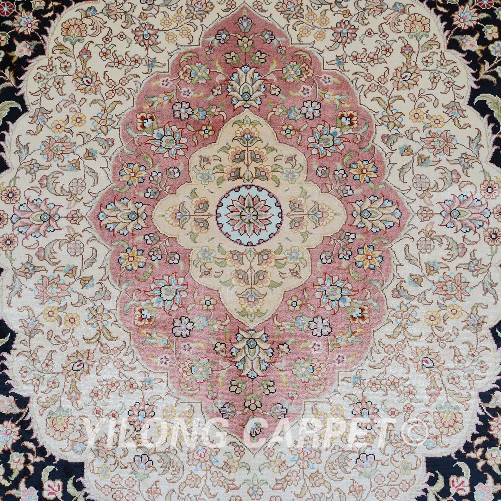 Yilong 6 'x 9' Античный шелковый ковер ручной работы для гостиной персидский