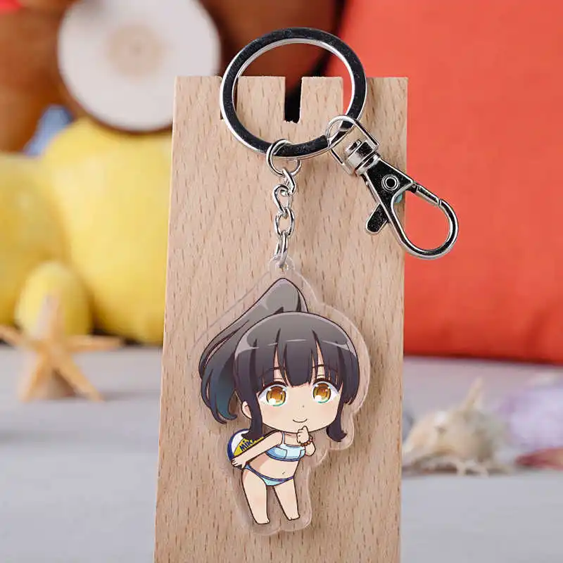 Anime Harukana Receive Cosplay Keychain Japanese Cartoon Acrylic Figure Oozora Haruka Car Key Holder Chain Pendants Keyrings | Украшения и