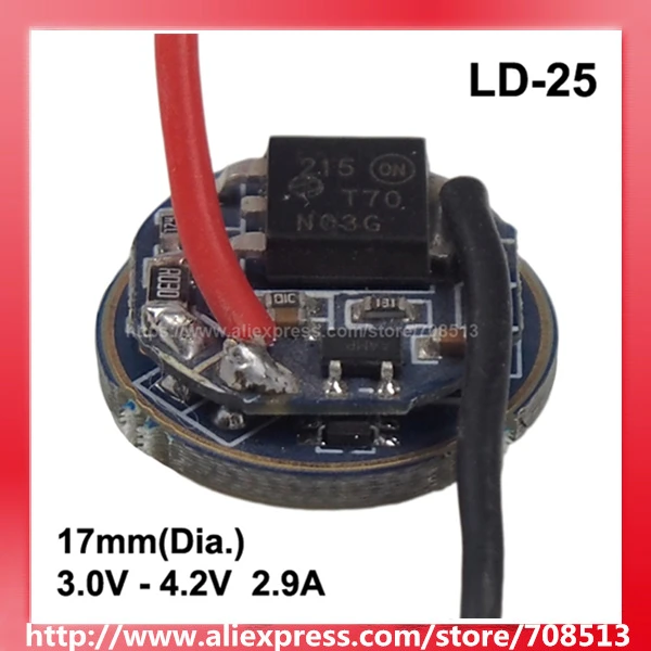 LD-25 17 мм 3.0 В-4.5 В 2.8A 2 Группа 3 Режим и 5 Драйвер Платы для Cree XM-L (1 шт.) |