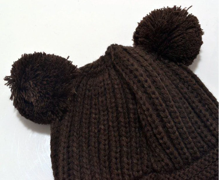 Baby Winter Hat Tuque for 5 to 36 Months Girls Boys Kids Children Dual Ball Knit Sweater Cap Hats Warm Knitted | Детская одежда и