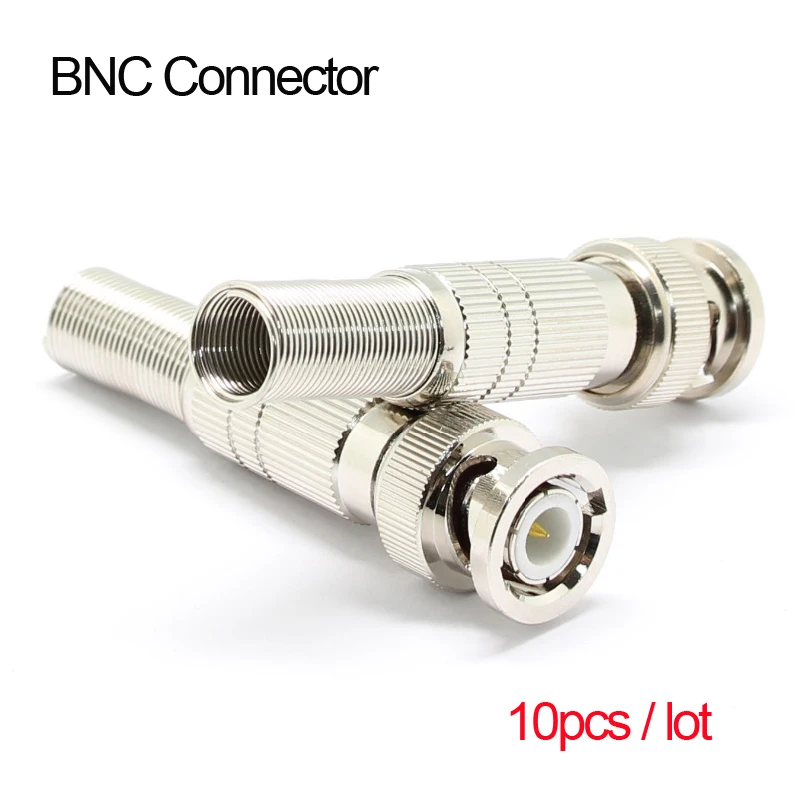Коннектор BNC с коаксиальным штекером разъемы для кабелей видеонаблюдения