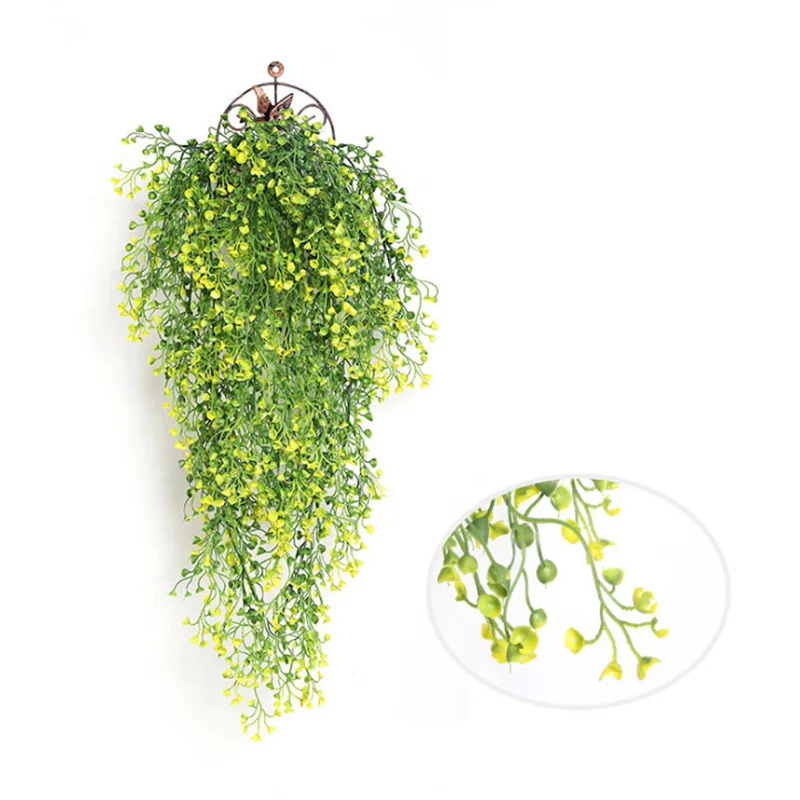 Искусственные пластиковые растения-суккуленты Длина 77 см жемчуг зеленая лоза