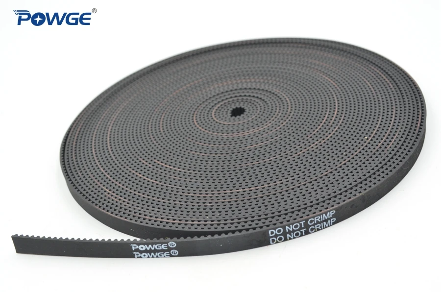 POWGE 2MGT 2M 2GT GT2 открытый синхронный зубчатый ремень 2M-6 2GT-6 ширина 6 мм Резиновый небольшой люфт линейного движения 3D принтер 10 метров