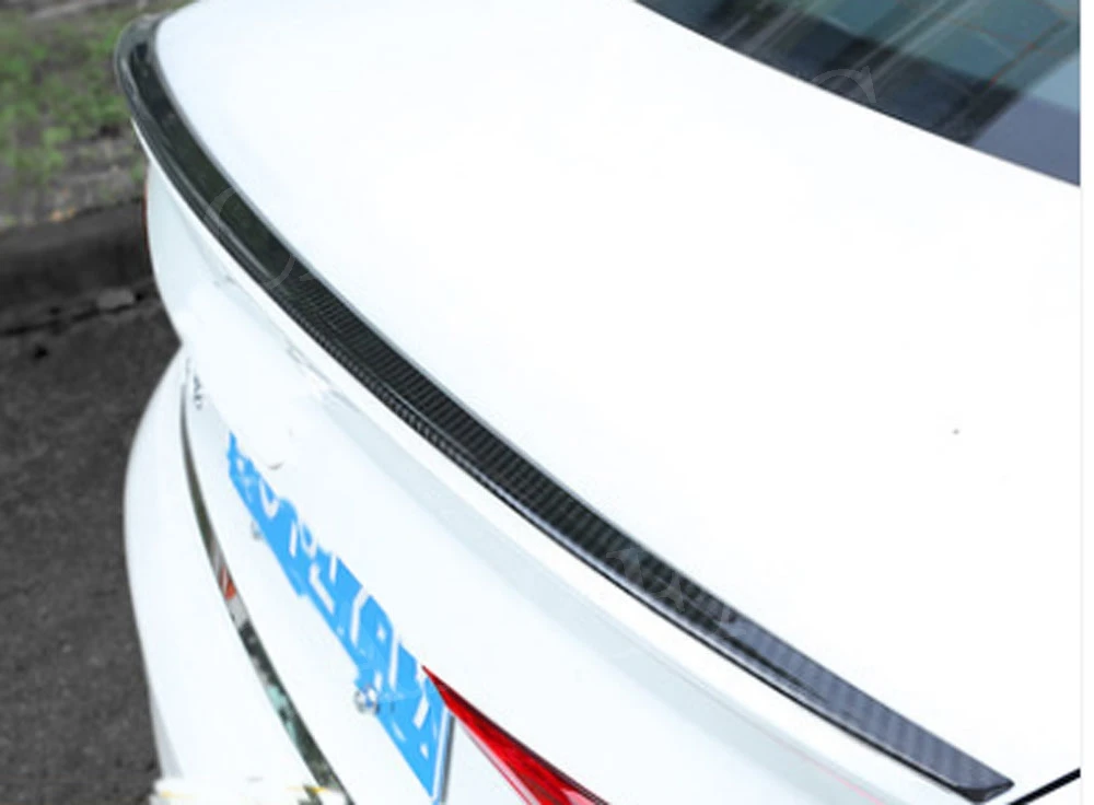 Задний спойлер для Audi A5 S5 Sedan спойлер углеродного волокна загрузки отделка стикер крылья автомобиля Стайлинг