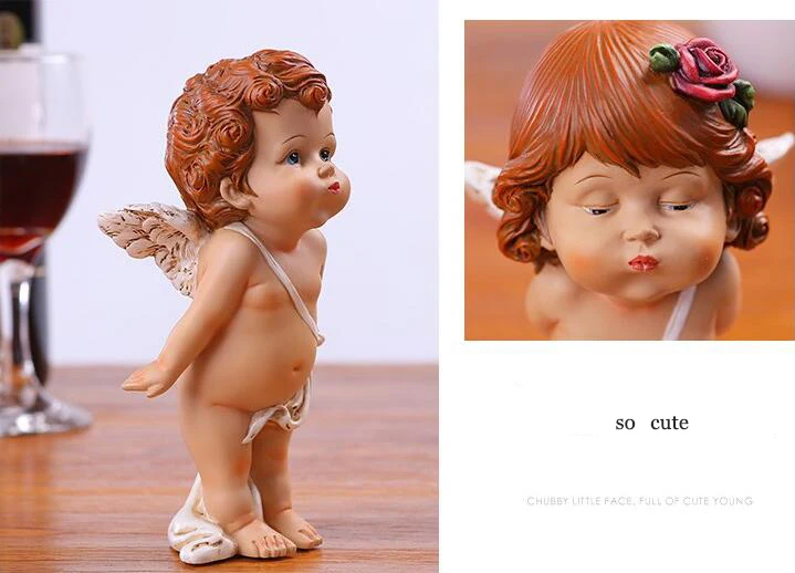 Украшения в виде Купидона ангела украшения для дома из смолы роскошные подарки