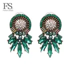 Модные богемные Популярные брендовые Свадебные красочные очаровательные серьги FASHIONSNOOPS женские модные блестящие ювелирные изделия Эффектные серьги-гвоздики