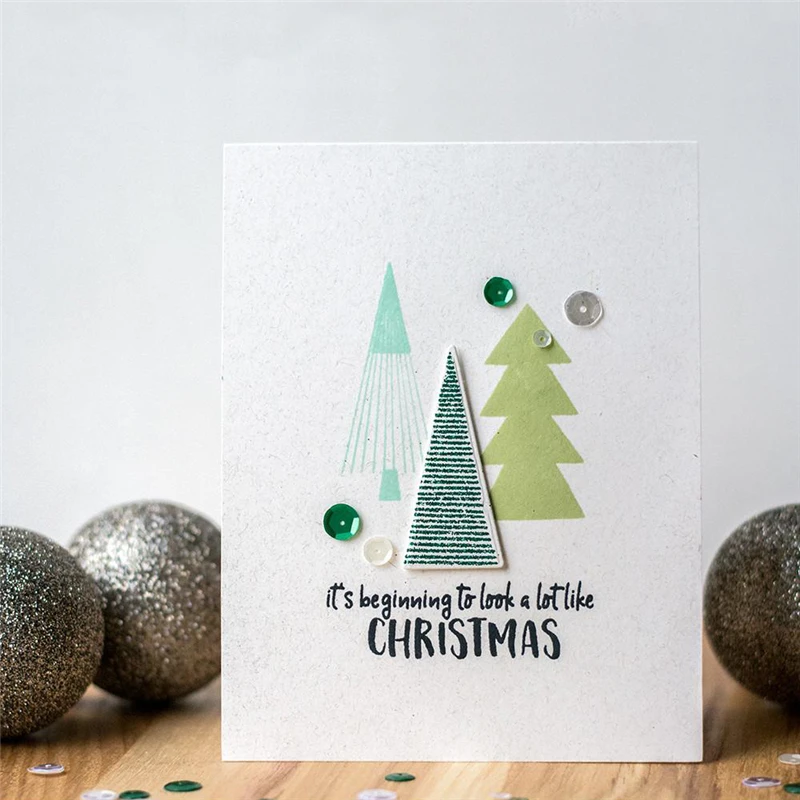 InLoveArts новый металл резка умирает Merry Рождество дерево для изготовление