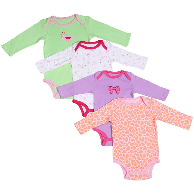 Комбинезон для новорожденных из натурального хлопка с длинным рукавом 3/4/5