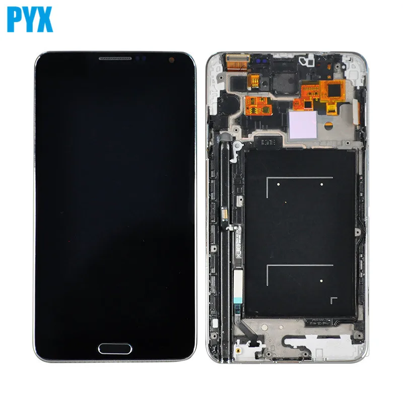 ЖК дисплей и сенсорный датчик в сборе с рамкой для Samsung Galaxy Note 3 N9005|lcd display touch
