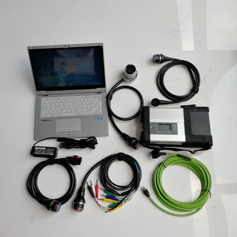 Mb Star C5 SD Connect Подержанный ноутбук CF AX2 I5 CPU 4G сенсорный экран 480 ГБ Мини SSD V06.2021 для