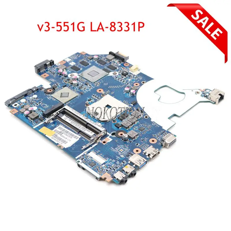 

NOKOTION NBC1811001 Q5WV8 LA-8331P материнская плата для Acer ASPIRE V3-551G V3-551 материнская плата для ноутбука DDR3 HD 7670M полностью протестирована