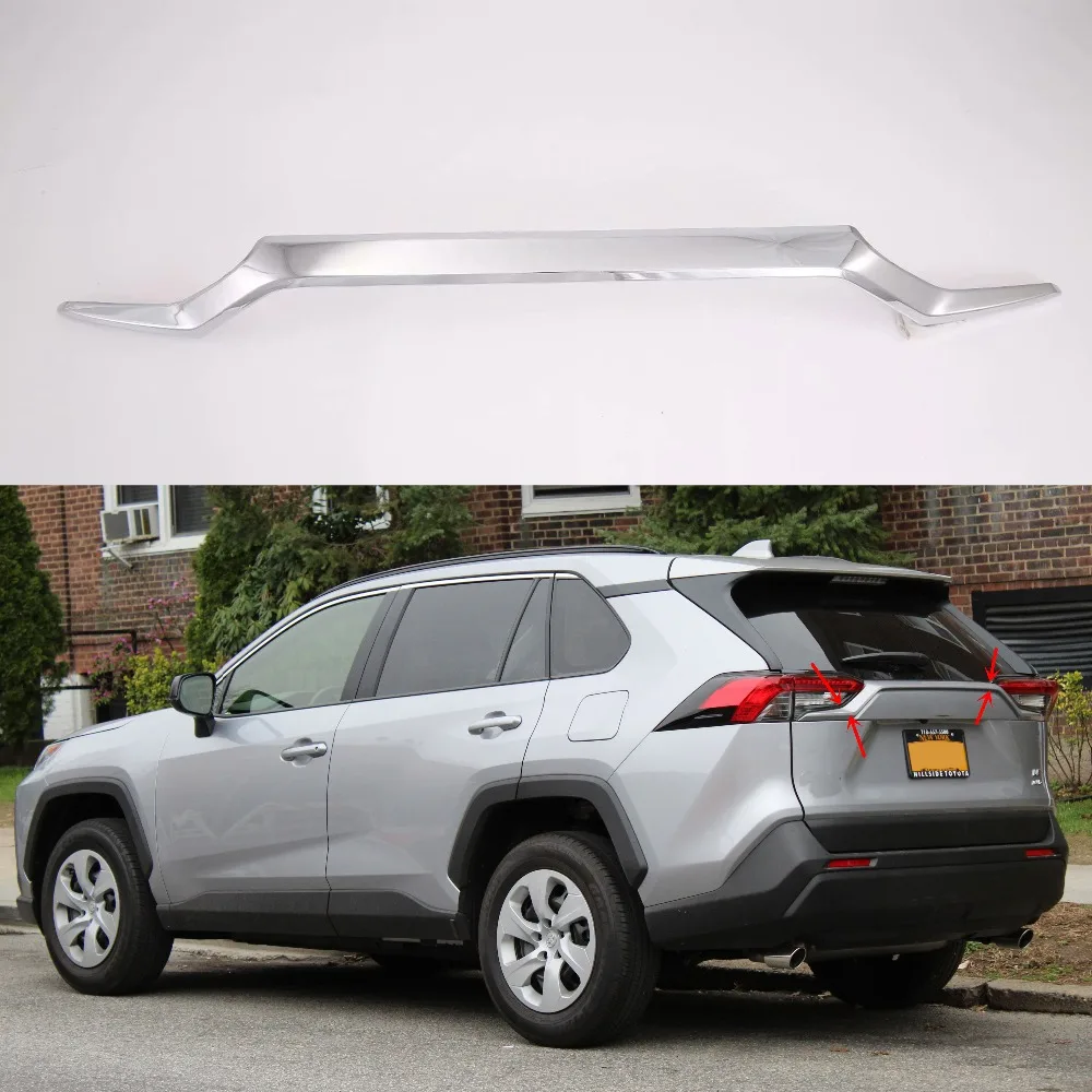 Для Toyota RAV4 2018 2019 Высокое качество ABS углеродное волокно/хромированная Задняя