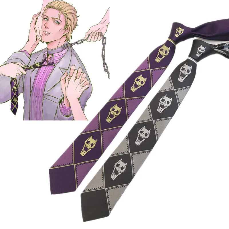 Аниме jojo Kira Yoshikage галстук для косплея убийца королева череп шеи небеса дверь Косплей Костюм Необычные приключения Джоджо