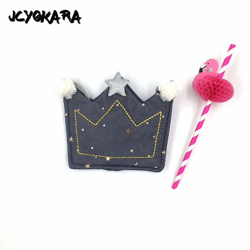 Jcyokara маленьких Обувь для девочек Bling Корона портмоне кружевное платье с