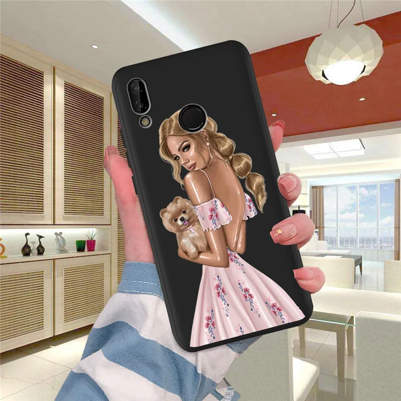 H1729 Девушка женщина для huawei P8 P10 P20 P30 mate 10 20 Honor 8 8X 8C 9 V20 20i 10 Lite Plus Pro Чехол Coque Etui Funda baby mom - Color: H1729