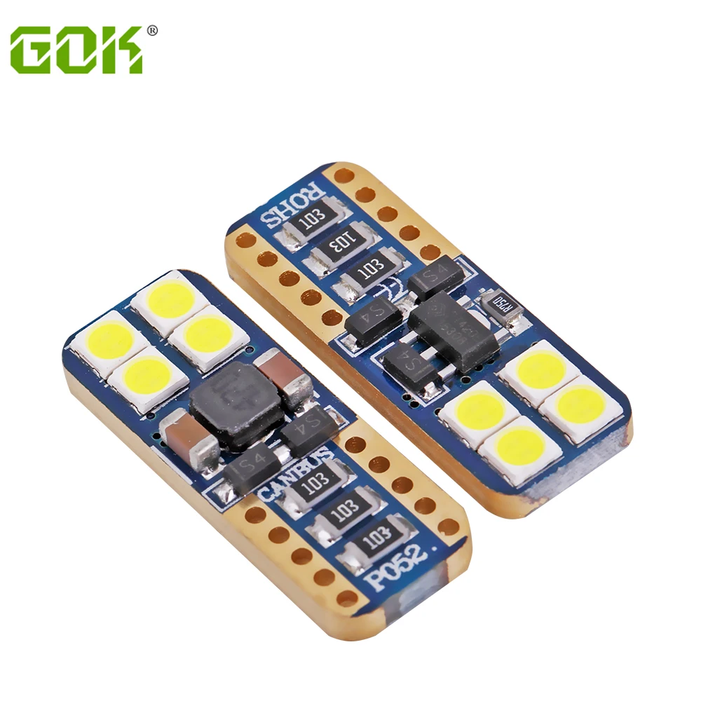 1 шт. автомобильный светодиод T10 8SMD 3030 СВЕТОДИОД canbus белый габаритный фонарь без