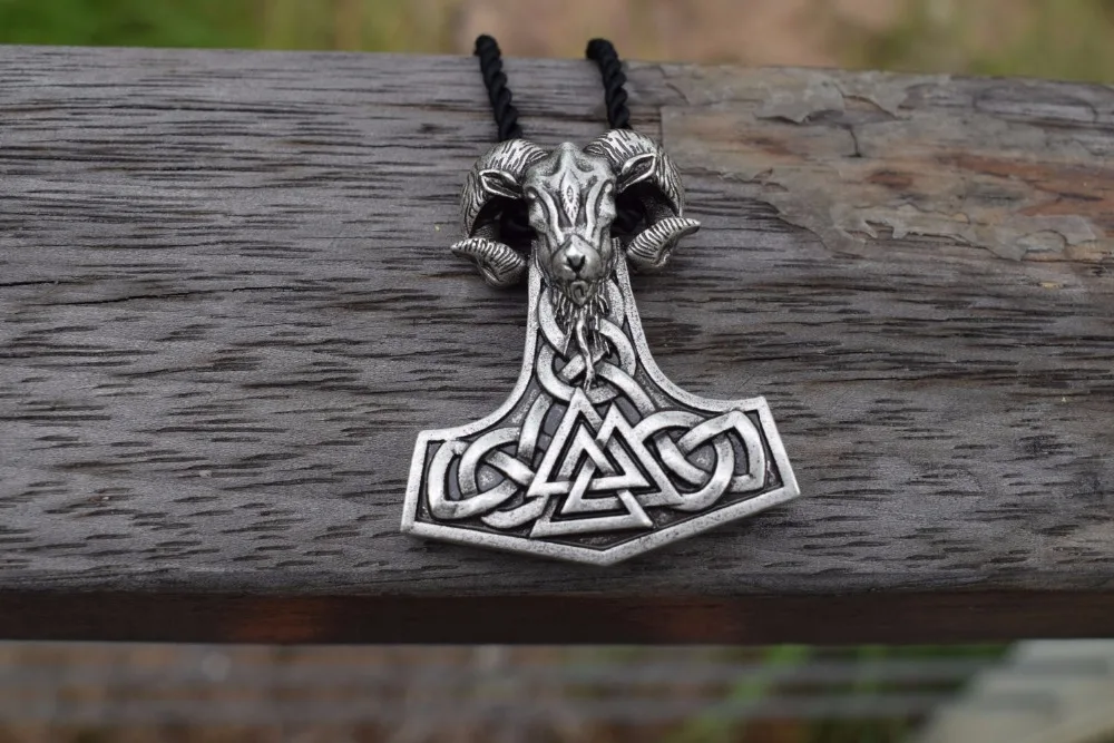 thor hammer Nodic Vikings кулон с рунами ожерелье mjolnir Viking Valknut Амулет ожерелье талисман санлан