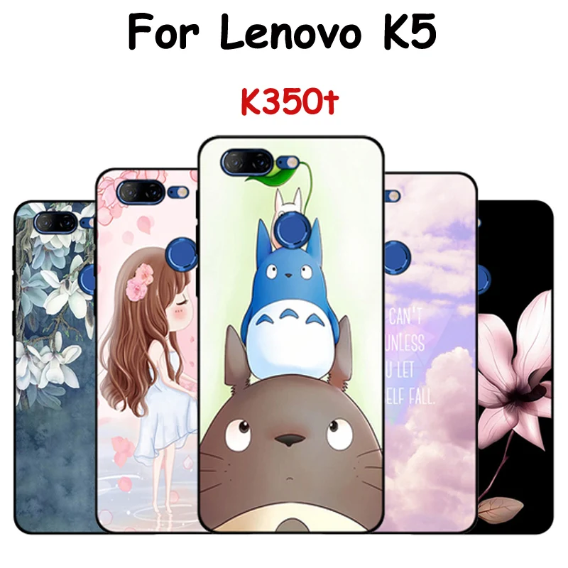 Чехол для Lenovo K5 чехол с цветами мягкая силиконовая защитная задняя крышка K 5 K350t