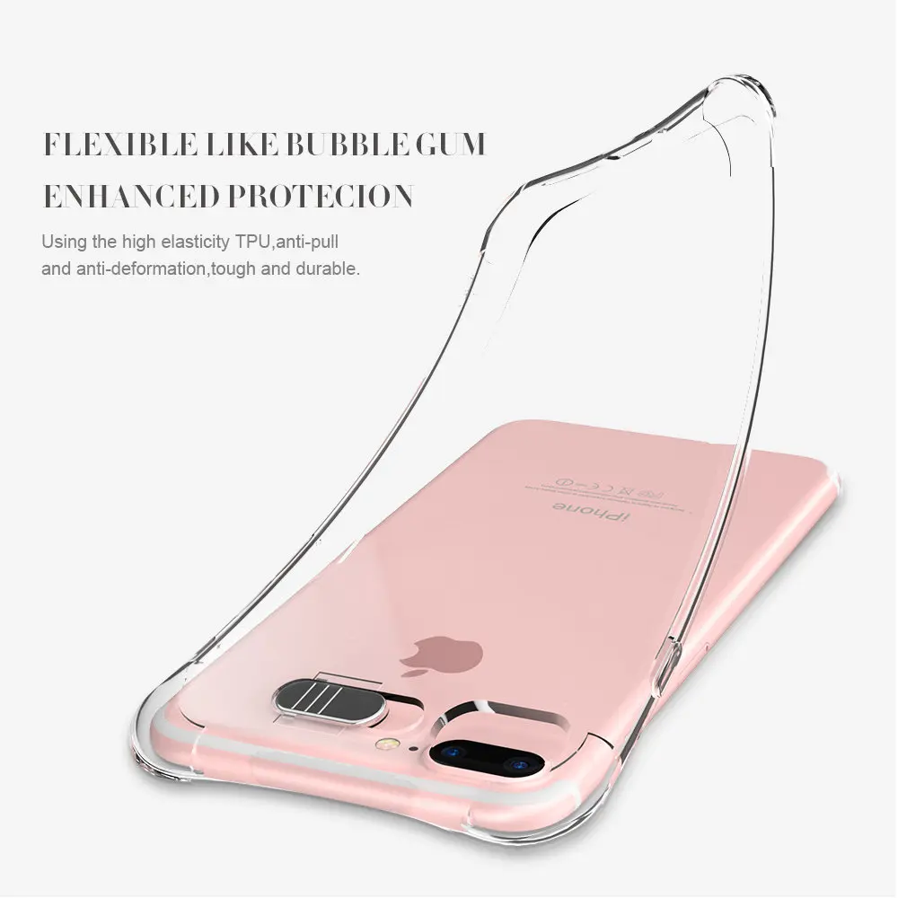 Чехол KISSCASE из мягкого ТПУ со светодиодной вспышкой для iPhone 10 7 6s 6 Plus светящийся