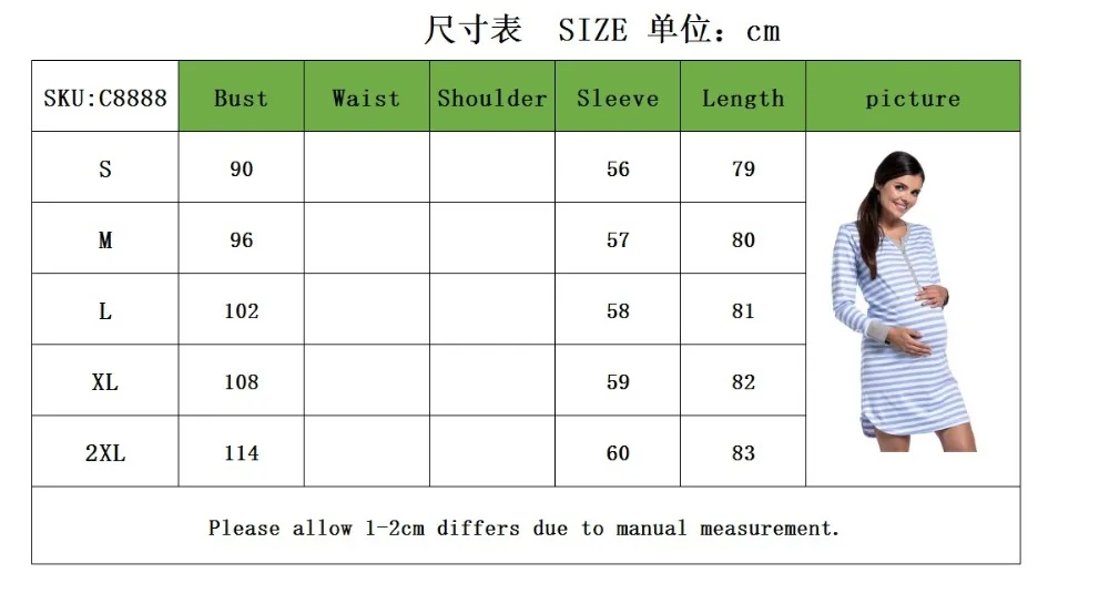 Striped Maternity Robe Pregnant Long Sleeve Labor Delivery Nursing Hospital Gowns Nursing Nightgown for Breastfeeding Sleepwear
