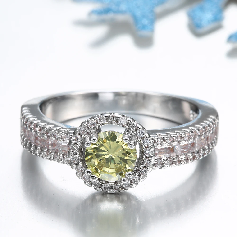 Имитация cz обручальное кольцо на палец ювелирное изделие милый длинный прямоугольник кристалл микро