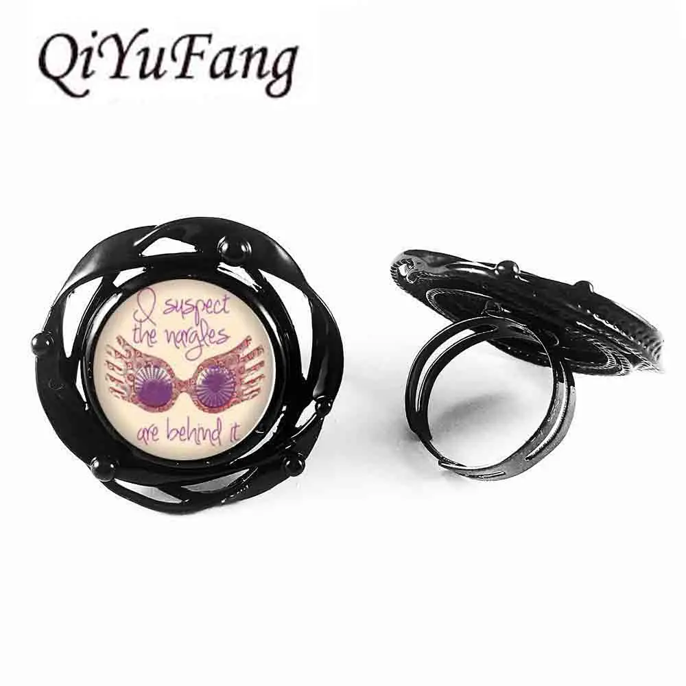 

Luna Lovegood ring, 'I suspect the nargles are behind it',Harry flower big ring Steampunk Bronze vintage women Jewelry men