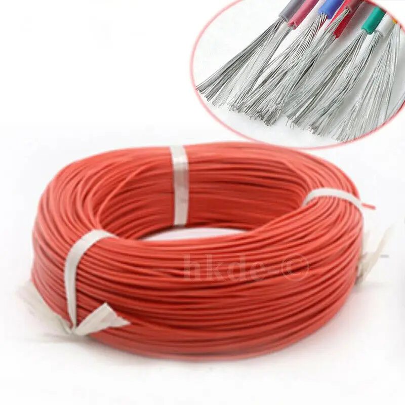 

Red 16AWG-30AWG UL3239 Silicone Wire Tinned Copper Wire Ultra Flexiable Cable High Temperature Test Line Wire