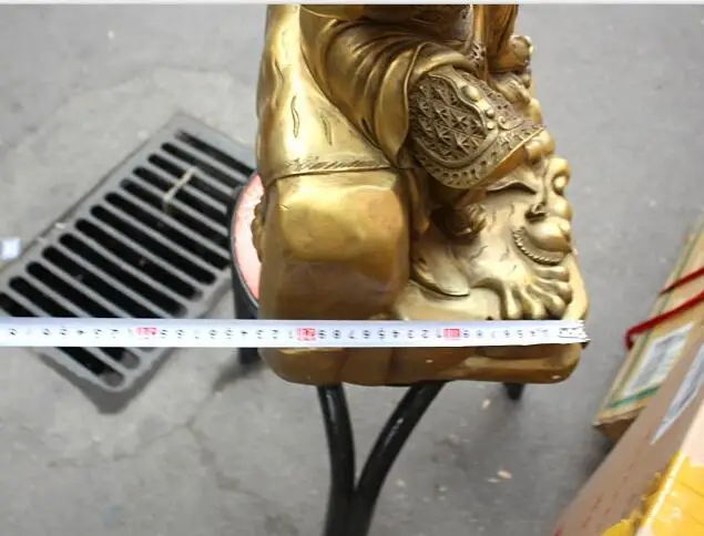 Китайская чистая медная книга для чтения Гуань Гонг с драконом тигром 19 дюймов