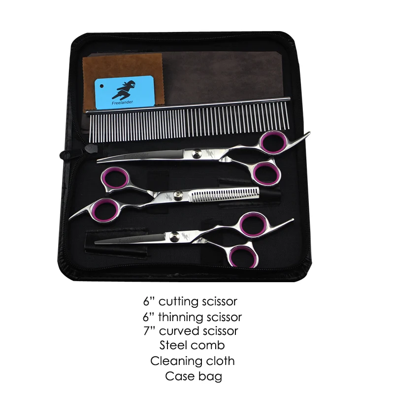 scissors set Перезаряжаемый набор для ухода за домашними животными, кошками, собаками, триммер для волос, профессиональная машинка для стрижки собак, жениха, электрическая машинка для стрижки - Цвет: scissors set