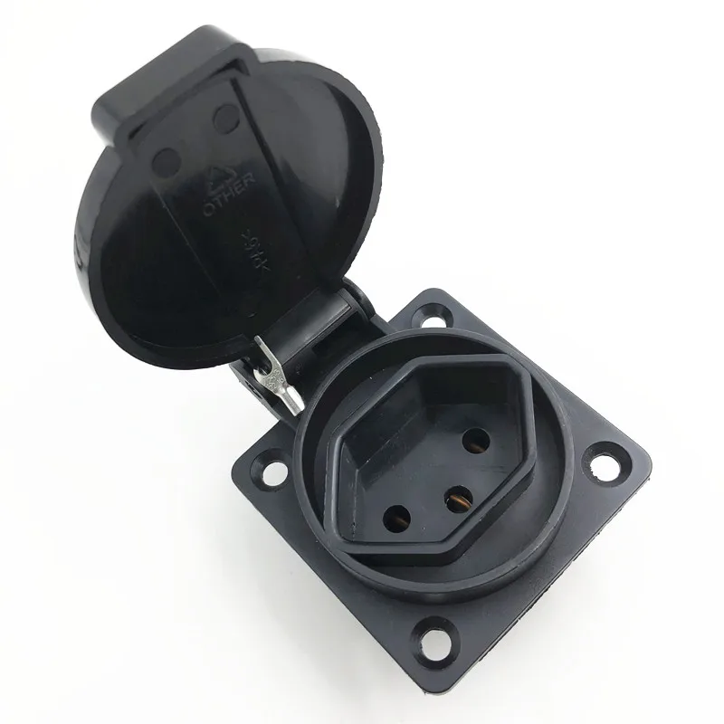 Синий Швейцария промышленная безопасность розетка 10A 250V IP44 CE круглая крышка