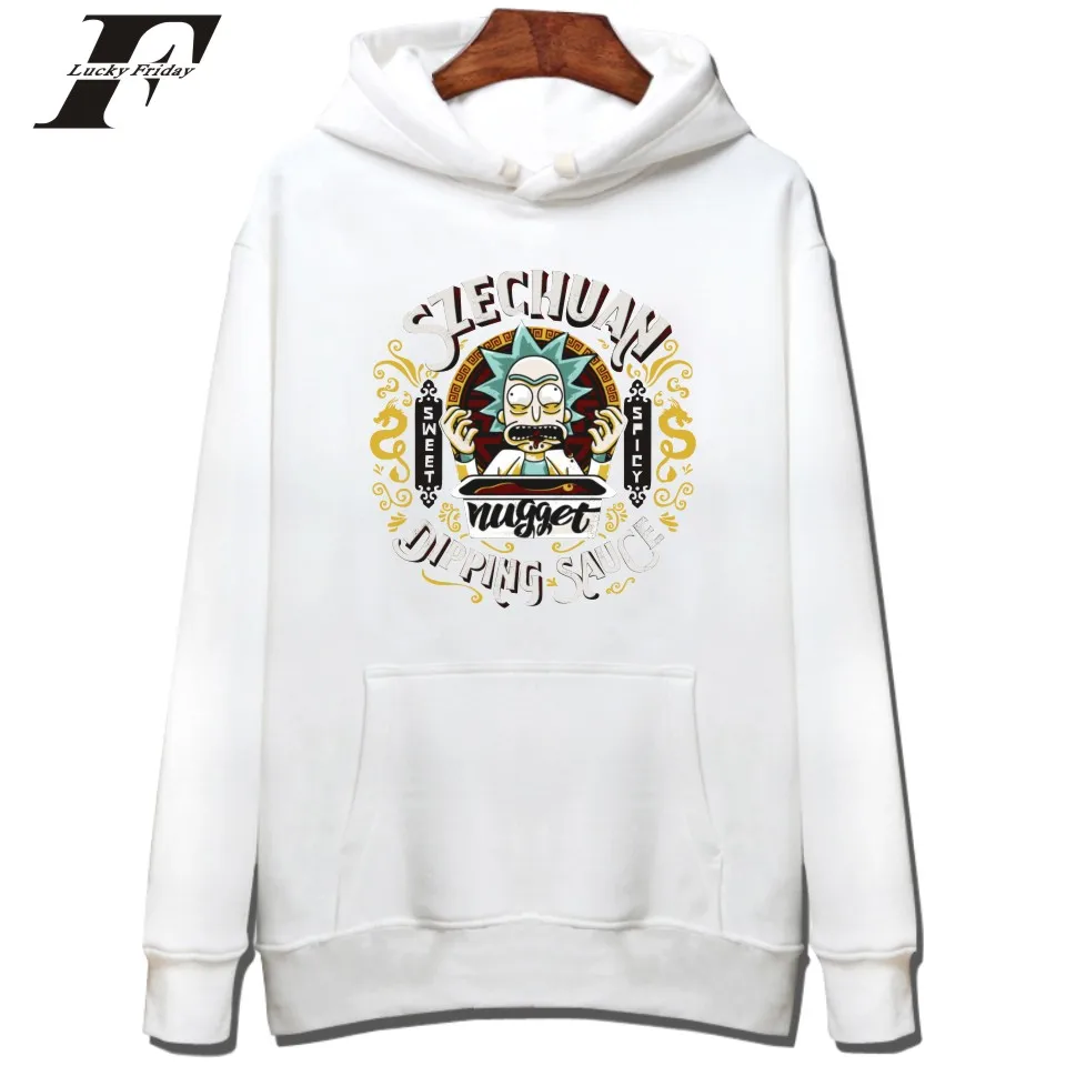 Толстовка с капюшоном Рик и Морти Харадзюку мужские толстовки принтом пуловер