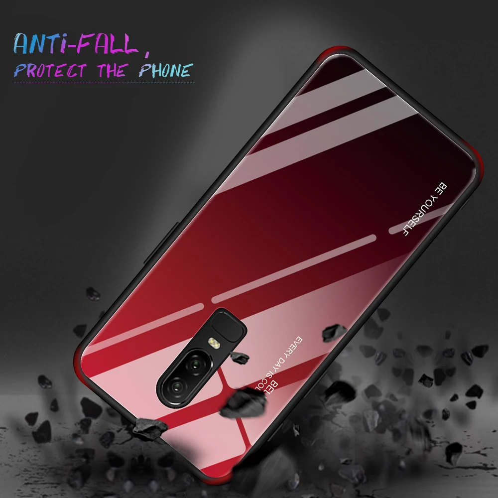 Чехол для телефона Oneplus 6 T чехол с градиентом из закаленного стекла Oneplus6 Oneplus6T Capa