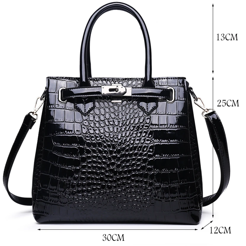 Модные женские сумки с крокодиловым узором роскошные дизайнерская большая