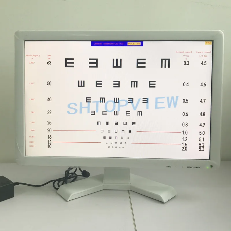 viosion chart Китай(материк) VC-3 19 дюймов зрение тесты экран светодиодный визуальный Панель таблицей для продажи светодиодный диаграммы - Цвет: viosion chart