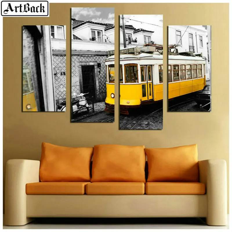 4 шт. полный квадратный значок автобуса 5d алмазная картина автомобиля 3d Алмазная