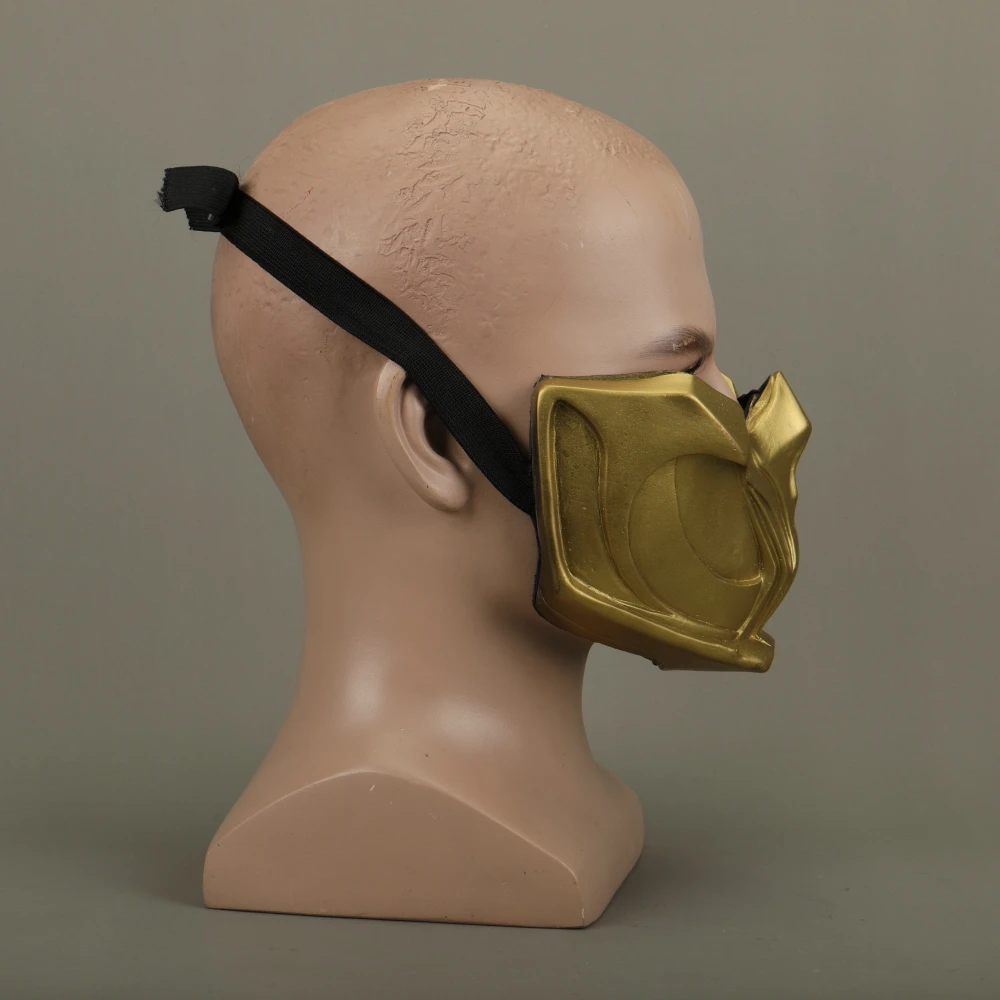 Новые Маски Mortal Kombat X Scorpion Hanzo Hasashi Sandal, деревянные маски на половину лица, ПВХ маски для взрослых мужчин, маскарадные костюмы, маска на Хэллоуин
