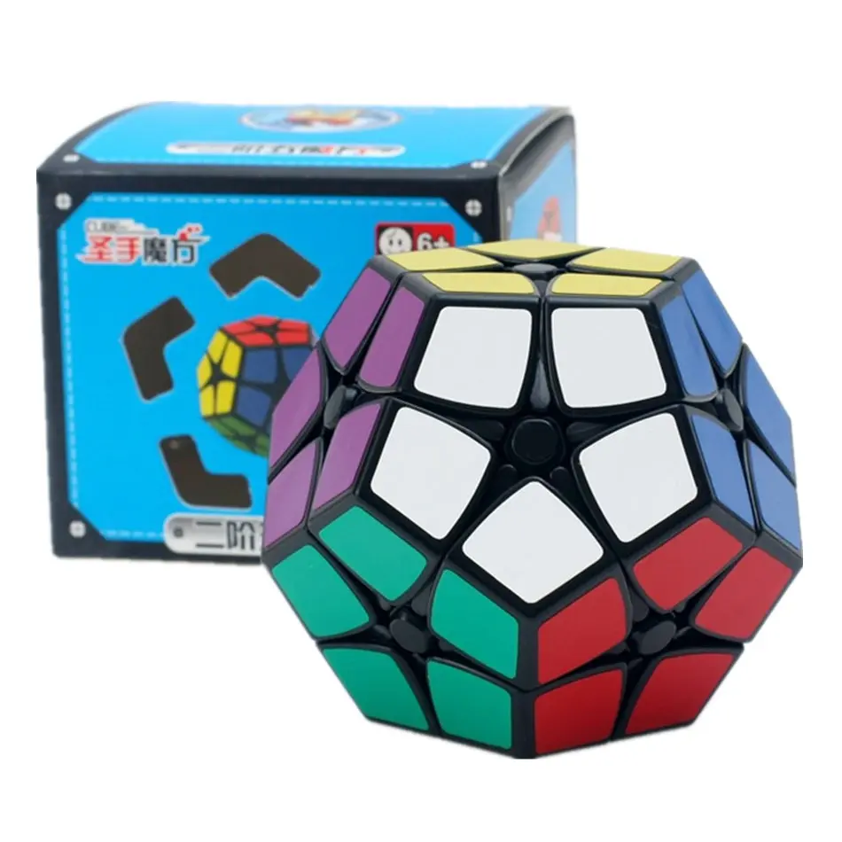 Shengshou 2x2 кубик рубика Megaminx черно белая наклейка 2 слоя Додекаэдр Рубика Кубик