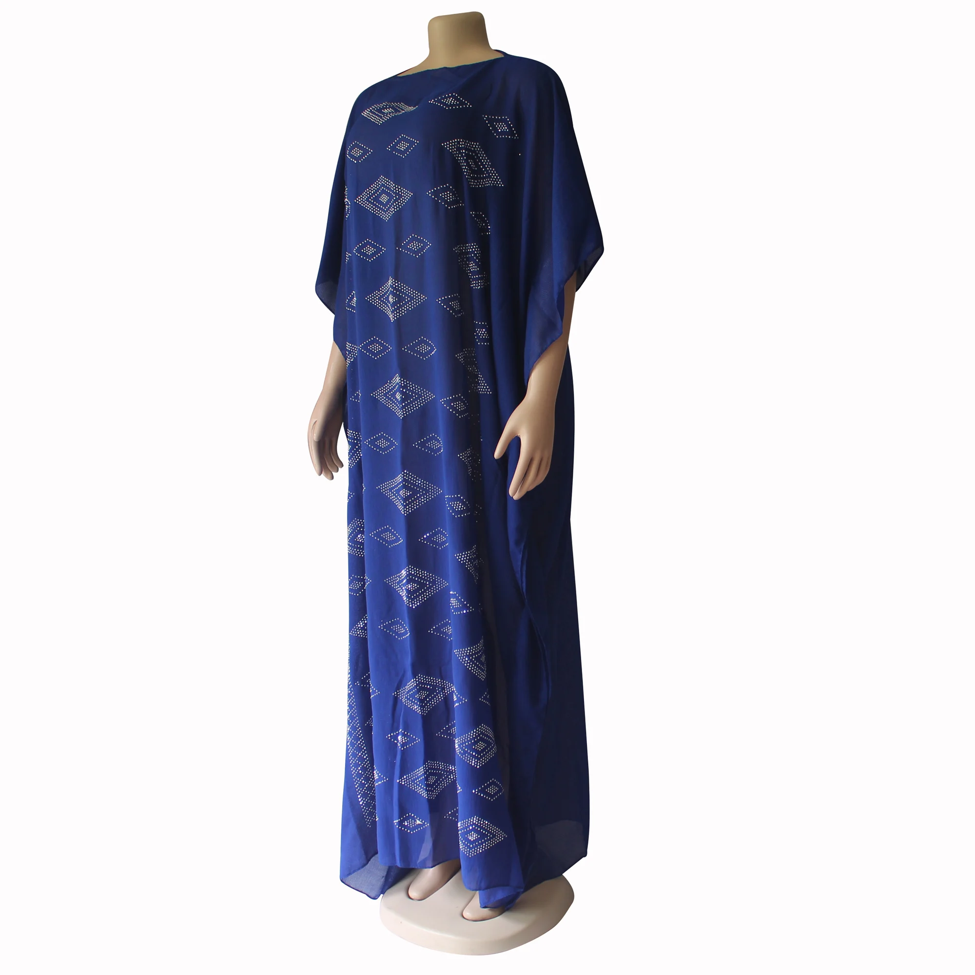 Tilapia abaya летнее платье с вырезом лодочкой и большим синим разрезом vestidos
