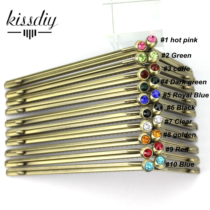 10 шт./лот L образная форма гладкая бронза прямоугольный кристалл драгоценный