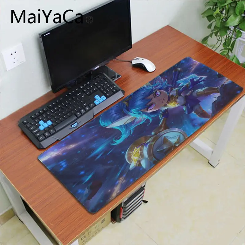 Lock Edge 30X70cm Maiyaca Звездная защитница Анна красивый коврик для мышки в стиле аниме игровой коврик для мыши геймер игровой коврик для мышки с Аниме Коврик для мыши скоростная версия - Цвет: Lock Edge 30X70cm