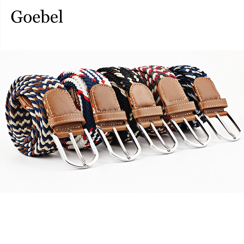 Ремень в стиле ретро для мужчин и женщин повседневный трикотажный эластичный