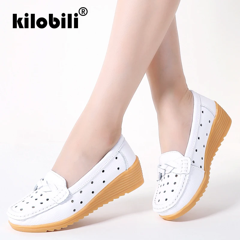 Kilobili/2019 г. весенние женские балетки из натуральной кожи на плоской подошве